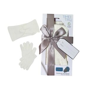 Time And Tru Twist Headwrap And Gloves Set